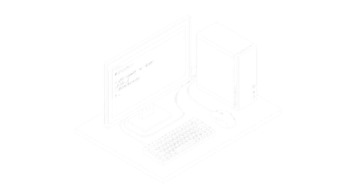 Minimalist PC Line Art
