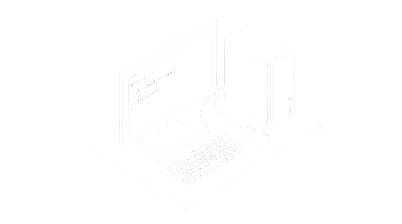Minimalist PC Line Art